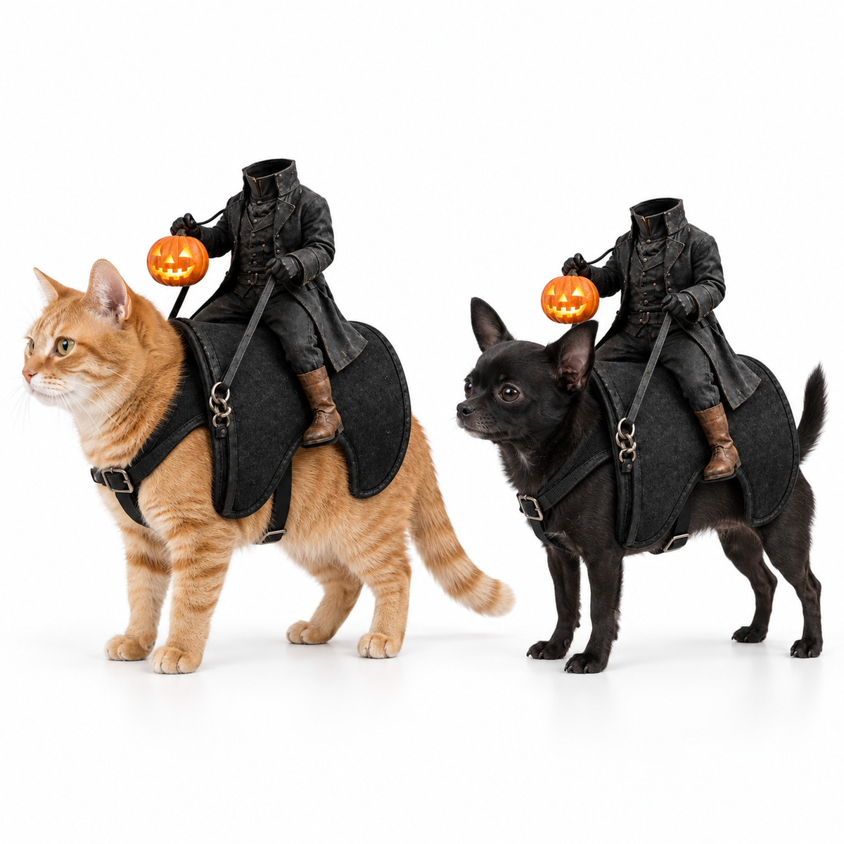 Headless Horseman Pet Costume - Halloween Dog & Cat Illusion Outfit